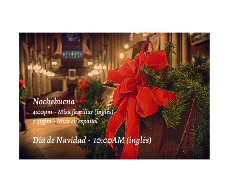 Christmas Mass Schedule In Spanish St Dominic Catholic Parish
